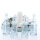 4 Glasflaschen | Flaschenvasen klein H 16,7 cm 2 Modelle in hellblau VE 4 Stk