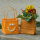 Geschenktasche Sisaltasche mit Folie VE 1 Stk, ca 13 x 9 x 13 cm, orange ohne Deko