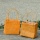 Geschenktasche Sisaltasche mit Folie VE 1 Stk, ca 13 x 9 x 13 cm, orange ohne Deko