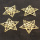 Sterne Ornament | Metall in gold VE 4 Stk Gr 6 cm