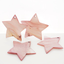 Sterne vintage rosa aus Perlmut VE 4 Stück Gr. 5 cm