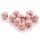 Perlen groß 10 Stk | Dekoperlen rosa mit silberglanz D 1,5 cm