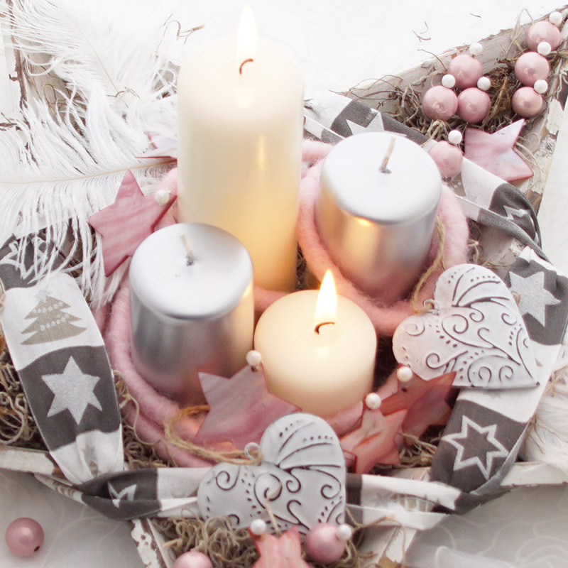 Diy Adventskranz Adventsteller In Vintage Bastelspass24 De Flori