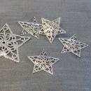 Sterne Ornament | Metall in silber VE 8 Stk Gr 3,5 cm