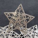 Sterne Ornament | Metall in silber VE 4 Stk Gr 6 cm