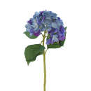 Hortensien Seidenblume, Jade-Hortensie L 56cm, Kunstblume blau-lila