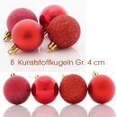 Weihnachtskugeln Kunststoff klein 4 cm VE 8 St | 4...