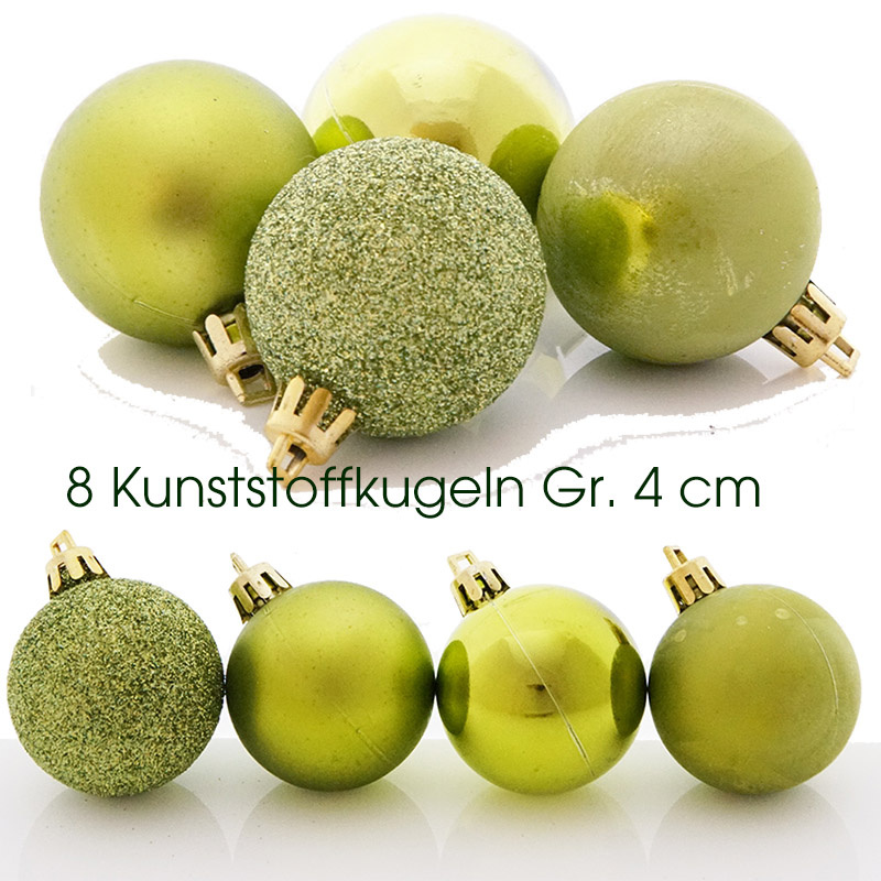 Kunststoffkugeln grün Weihnachten Bastelspass24.de Floristik, Ba