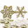 Schneeflocken Streuteile Weihnachten VE 36 St weiß grün