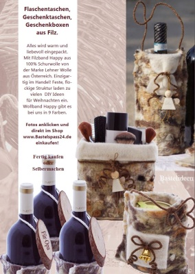 Filz Geschenktaschen selber basteln ausgefallen