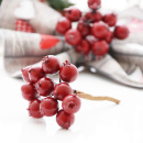 Beeren-Pick rot, Beeren k&uuml;nstlich f&uuml;r Herbst Weihnachten VE 1 St mit 11-12 Beeren