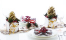 Tischdeko Weihnachten mit Holzschubladen, Zapfen und...