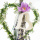 Deko Herz zum Hängen mit Lavendel | Blumen in blau weiß flieder