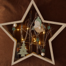 Stern mit Beleuchtung Fensterdeko | Türschmuck mit Vogel, Zweigen, Bäume D 31 cm