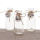 Glas-Flaschen mit Anhänger aus Holz | 3 fach Sortiert H 14,5cm
