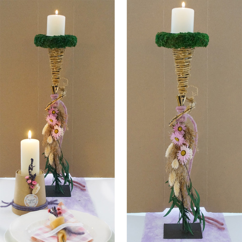 Tischdeko Hochzeit Metallständer für Kerzen & Blumen