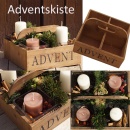 DIY Adventskranz in Adventskiste im Landhausstil...