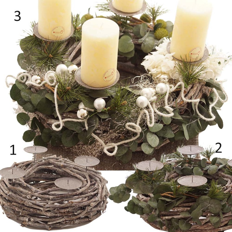 Großer DIY Adventskranz | natürlich