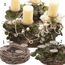 DIY Adventskranz mit Kerzenhalter | Weidenkranz rußtikal...