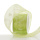 Hochzeitsband Organza mit Herzen hell-grün L 2 m B 4 cm | formstabile Kante auf Spule