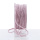 Wolldraht Glimmer, Wollschnur MIT GLANZ &  DRAHT + Jutekern, L 3 m Stärke 5 mm, echte Schurwolle in rosa / silber