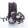 Wolldraht Glimmer, Wollschnur MIT GLANZ &  DRAHT + Jutekern, L 3 m Stärke 5 mm, echte Schurwolle in violett / dunkel