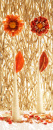 Filzband - Wollband, L 1 m, B 15 cm, zweifarbig, Orange - Rost meliert