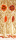 Filzband - Wollband, L 1 m, B 15 cm, zweifarbig, Orange - Rost meliert
