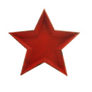 Sternschale aus Holz rot, Sternteller f&uuml;r Weihnachten Gr 44 x 4 cm VE 1 Stk