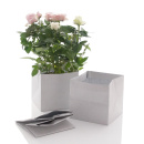 Geschenktaschen silber mit Glitzer 10x10x10cm VE 1 Stk