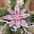 Grabschmuck, Pflanzkreuz Rattan gekalkt L 36 cm, Grabschmuck, Grabgesteck zum Pflanzen