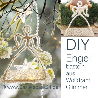 Engel basteln DIY Weihnachtsdeko, Fensterdeko, Christbaumschmuck, Vintage