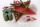 Adventsschale | Sternschale aus Holz rustikal dekoriert DIY Adventsgesteck rot, grün
