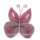Schmetterling aus Filz, Wollband zweifarbig, 100% Wolle, rosa grau Gr. 15 x14 cm VE 1 Stück