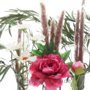 Pfingstrosen Seidenblume, Kunstblume L 59cm, pink-rosa, Blüte mit Knospe