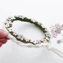 DIY Türkranz Ring, Moosring dekoriert mit Blüten und Wollkordel