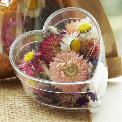 Trockenblumen Potpourri Geschenkbox Herz in Geschenkverpackung mit getrockneten Blumen bunt gemischt