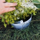 Herbstkranz groß liegend mit Blumen Tischdeko Herbst