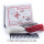 Flexi Bastel Box für 12 Retro Wickelsterne in 4 - 14 cm, 6 Modelle, Wolldraht Glimmer in weiß, grau, rot, mit Anleitung