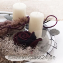 DIY Adventskranz, Adventsteller mit Trockenblumen und...