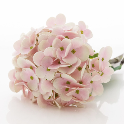 Hortensie Blüte ca. 12 cm, mit Stiel L 15 cm, Kunstblume rosa-pink