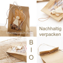 DIY Geschenkverpackung, Verpackung mit Papiertüten braun für Weihnachten mit Sichtfenster