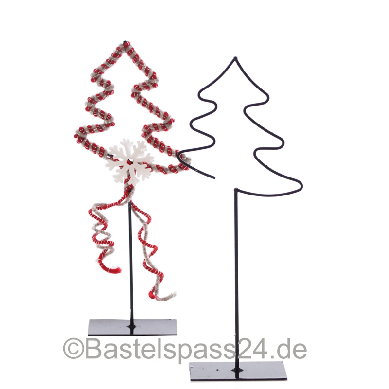 Deko Baum aus Metall H 30 cm zum Dekoriern für Advent Bastelspass24.
