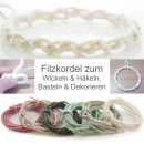 Wollkordel Ultima - Filzkordeln zum Basteln, L 3 m, ca. 8 mm, ohne Draht rosa