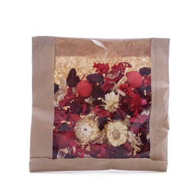 Trockenblumen Potpourri mit getrockneten Blüten, Gräser, Früchte, Samen, gemischt 50 g rot, pink, weiß