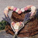 Strohblumenköpfe Trockenblumen Helichrysum natur lachs / hellorange / pink VE 30 g zum Basteln