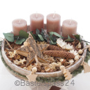 DIY Adventskranz mit Trockenblumen Potpurri und Naturfloristik auf Tortenplatte selberdekorieren