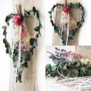 DIY Bastelset Trockenblumenherz Drahtherz mit...