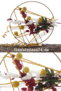Metallring mit Ständer, stehend, Farbe gold, Dekoring H 25 cm, Ring aus Metall für Trockenblumen dekorieren
