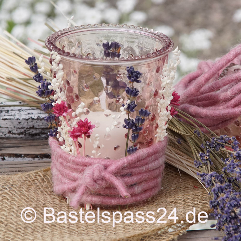DIY Tischdekoration mit Glas & Trockenblumen Flor